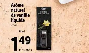 Lidl Arôme naturel de vanille liquide offre