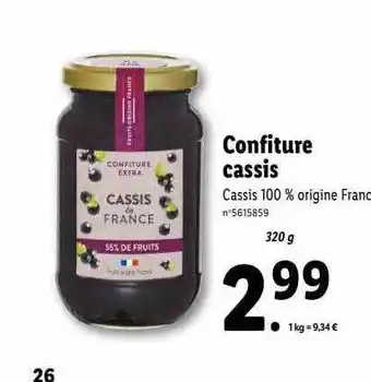Confiture cassis