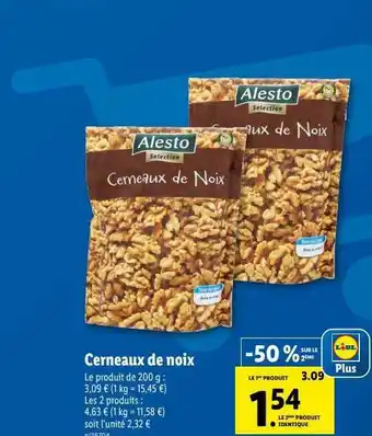 Lidl Cerneaux de noix offre