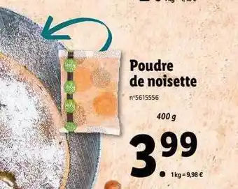Lidl Poudre de noisette offre