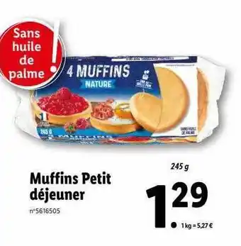 Muffins petit déjeuner