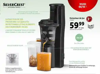 Lidl Extracteur de jus silvercrest offre