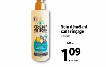 Lidl Soin démêlant sans rinçage offre