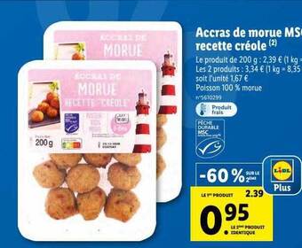 Lidl Accras de morue msc recette créole offre