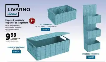 Lidl Étagère à suspendre ou panier de rangement livarno home offre