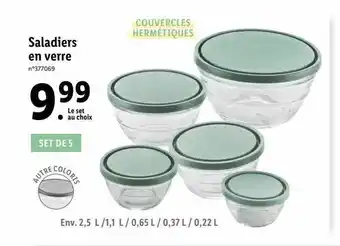 Lidl Saladiers en verre offre