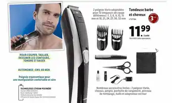 Lidl Tondeuse barbe et cheveux offre
