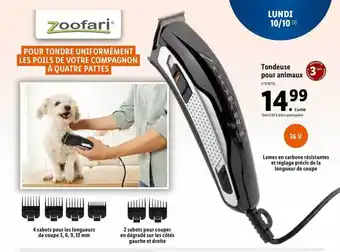 Lidl Tondeuse pour animaux zoofari offre
