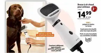 Lidl Brosse à air chaud pour animaux zoofari offre