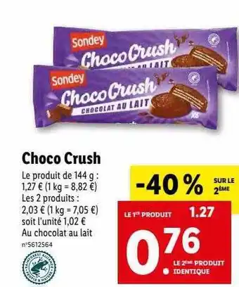 Lidl Choco crush sondey offre