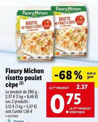 Fleury michon risotto poulet cèpe