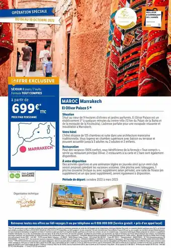 Lidl Maroc : el olivar palace 5* offre