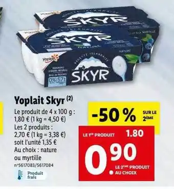 Lidl Yoplait skyr offre