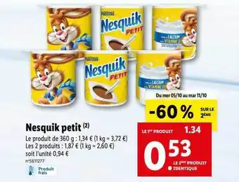 Lidl Nesquik petit offre