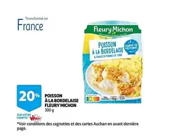Auchan Poisson à la bordelaise fleury michon offre