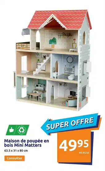 Action Maison de poupée en bois mini matters offre