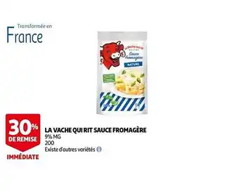 Auchan La vache qui rit sauce fromagère offre