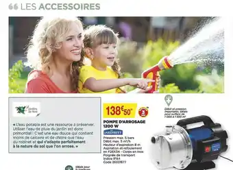 Bricomarché Pompe d'arrosage 1200w jardibest offre