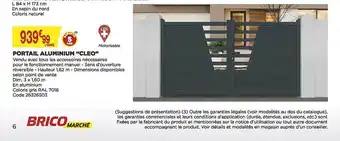 Bricomarché Portail aluminium offre