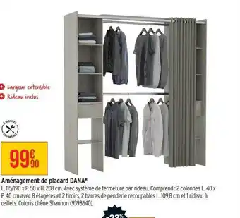 Bricorama Aménagement de placard dana offre