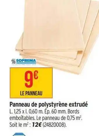 Bricorama Panneau de polystyrène extrudé soprema offre