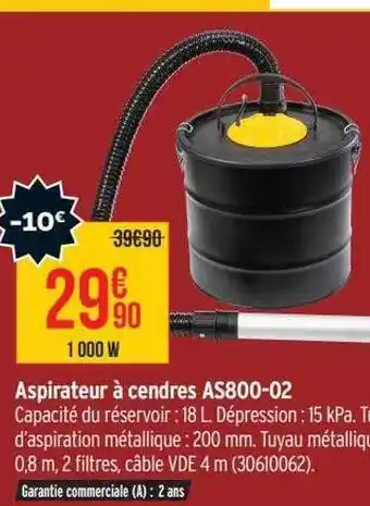 Bricorama Aspirateur à cendres as800-02 offre