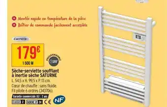 Bricorama Sèche-serviette soufflant à inertie sèche saturne carrera offre