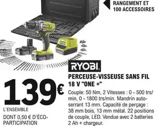 E.Leclerc Brico Perceuse-visseuse sans fil 18v offre