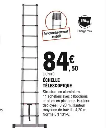 E.Leclerc Brico Échelle télescopique offre