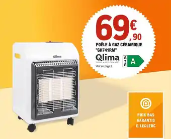 E.Leclerc Brico Poêle à gaz céramique qlima offre