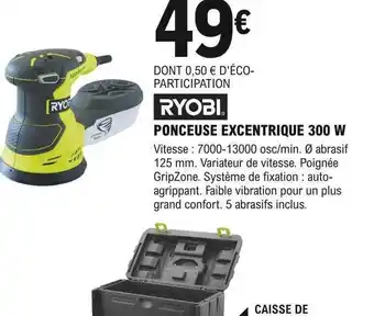 E.Leclerc Brico Ponceuse excentrique 300w ryobi offre
