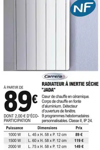 E.Leclerc Brico Radiateur à inertie sèche offre