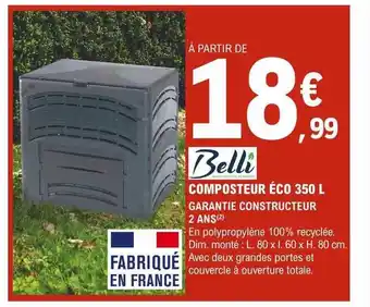 E.Leclerc Brico Composteur éco 350l belli offre