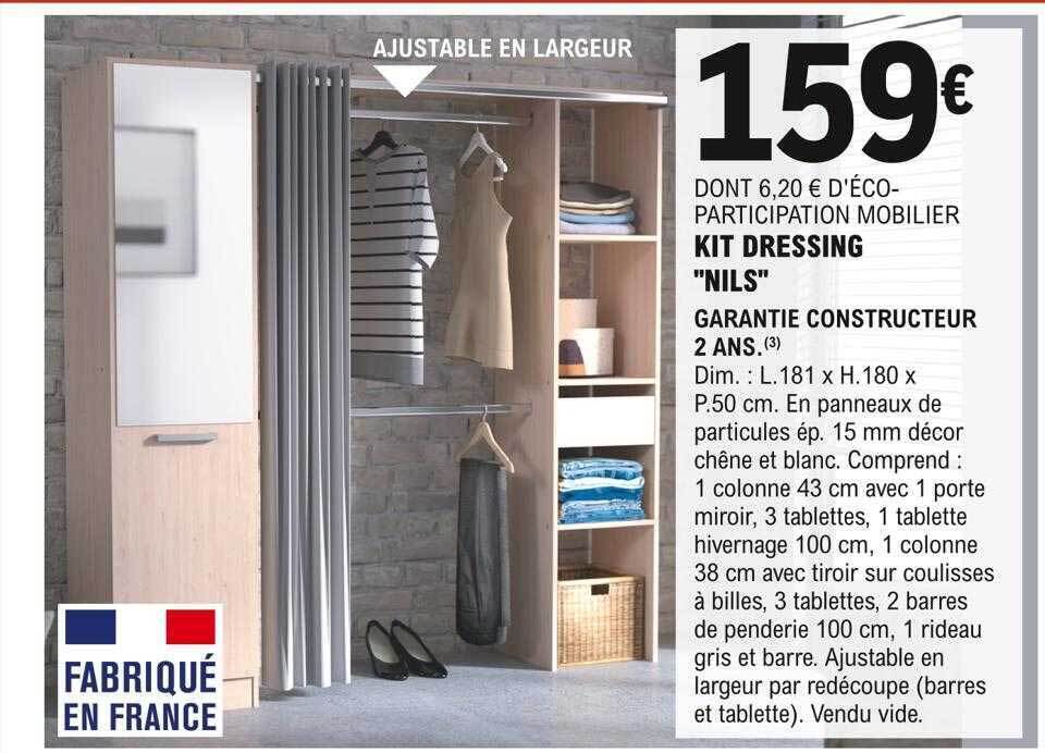 Promo Kit dressing chez E.Leclerc Brico