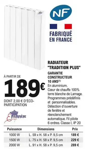 E.Leclerc Brico Radiateur offre