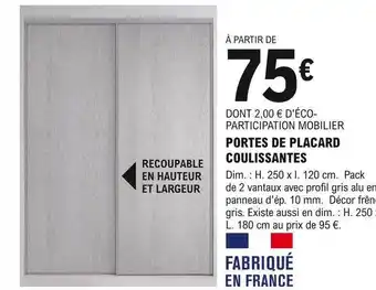 E.Leclerc Brico Portes de placard coulissantes offre