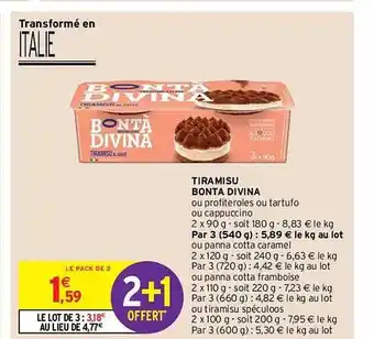 Intermarché Tiramisu bontà divina offre