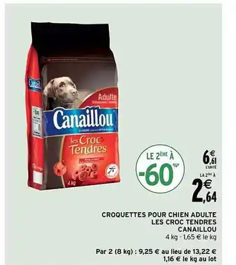 Intermarché Croquettes pour chien adulte les croc tendres canaillou offre