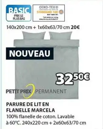 JYSK Parure de lit en flanelle marcela offre