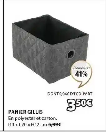 JYSK Panier gillis offre
