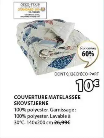 JYSK Couverture matelassée skovstjerne offre