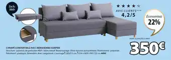 JYSK Canapé convertible avec méridienne hampen offre