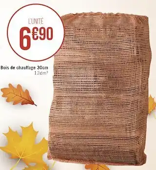 Géant Casino Bois de chauffage 30cm offre