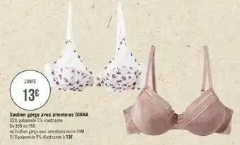 Géant Casino Sincère soutien gorge avec armatures diana offre