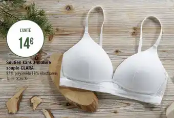 Géant Casino Soutien sans armature souple clara offre
