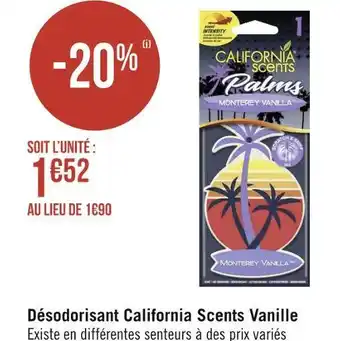 Géant Casino California scents désodorisant vanille offre