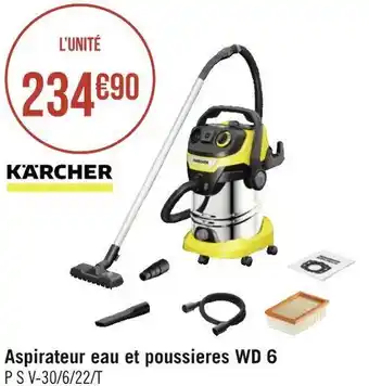 Géant Casino Karcher aspirateur eau et poussieres wd 6 offre