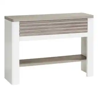 BUT Modern living console vertigo blanc/chêne gris offre