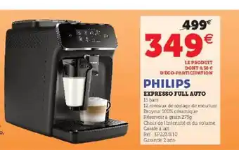 Hyper U Expresso full auto philips offre