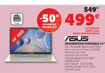 Hyper U Ordinateur portable 14 offre